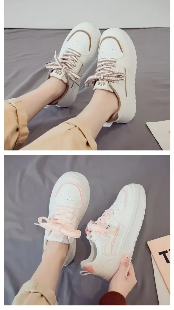 Platform Running Sneakers 2024 New Women Tennis shoes Woman Walking Chunky Sneakers white Casual Vulcanized Shoes - Image 14