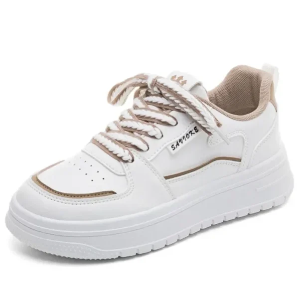 Platform Running Sneakers 2024 New Women Tennis shoes Woman Walking Chunky Sneakers white Casual Vulcanized Shoes - Image 6