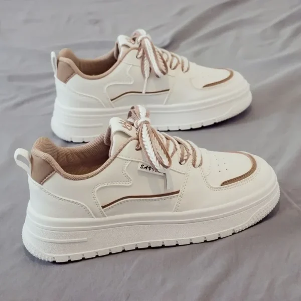 Platform Running Sneakers 2024 New Women Tennis shoes Woman Walking Chunky Sneakers white Casual Vulcanized Shoes - Image 7