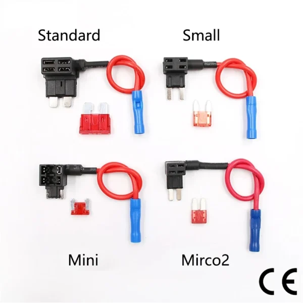 12V Fuse Holder Add-a-circuit TAP Adapter Micro2 Mini Small Standard ATM APM Blade Auto Fuse with Holder with 10A Blade Car Fuse - Image 9